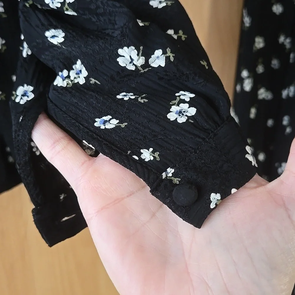 Sezane Floral Blouse and Skirt Set, GUC, French Chic, Quiet Luxury Paris